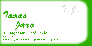 tamas jaro business card
